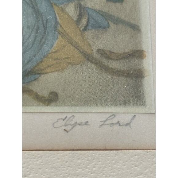 Elyse Ashe Lord signed etching / woodcut “The Philosopher” Antique Asian Theme - Picture 5 of 8